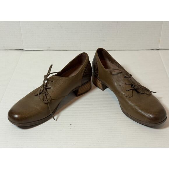 Women's Dansko Louise Brown Bronze Leather Oxford Derby Shoes Size 40 - Picture 5 of 9